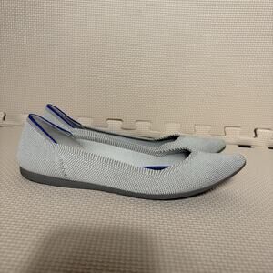 Rothy’s The Point Women's Size 8 Light Gray Comfort Flats Washable Shoes Office